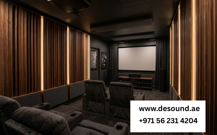 Acoustic Groove Panels for Home Theater Rooms Dubai
