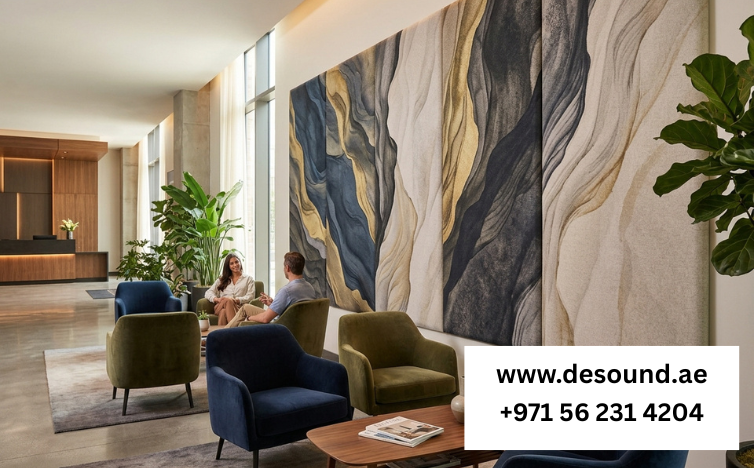 Custom Printed Acoustic Panels for Dubai Hotel Lobbies