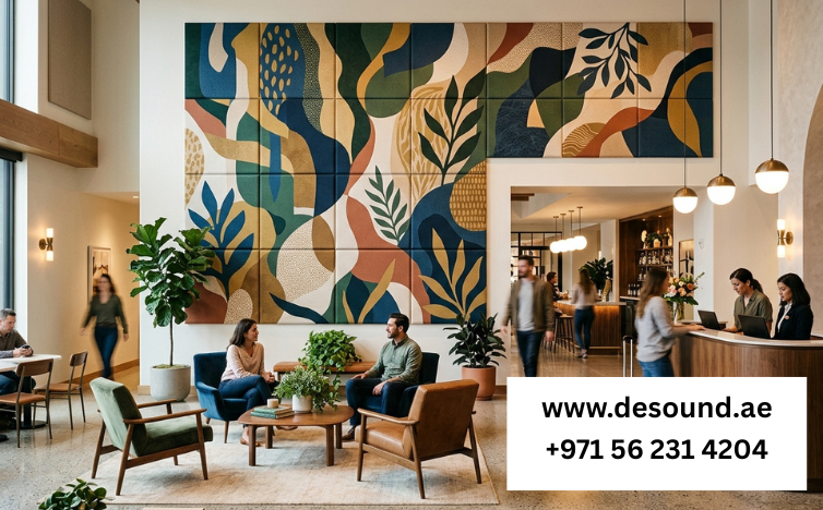 Custom Printed Acoustic Panels for Dubai Hotel Lobbies