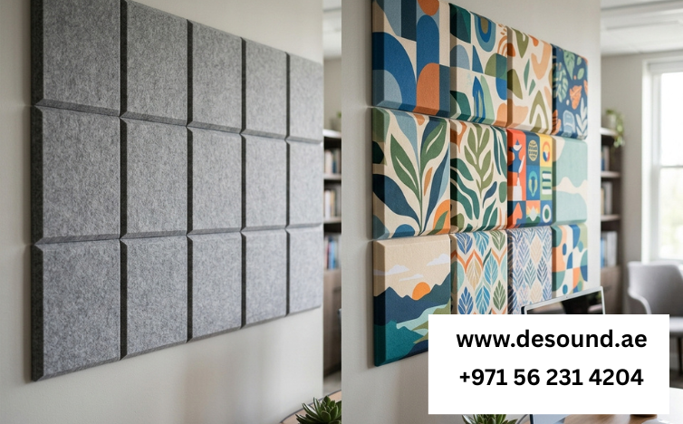Plain vs Printed Acoustic Panels in Dubai