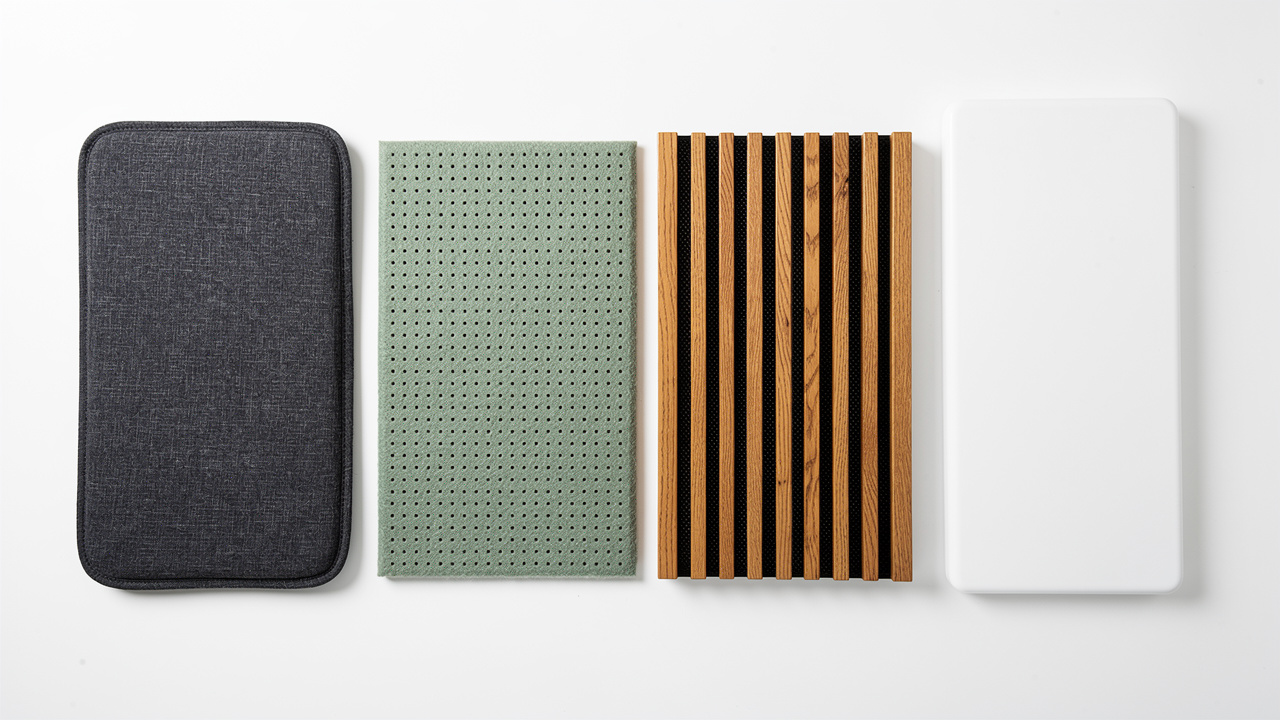 Four types of acoustic panels for commercial offices