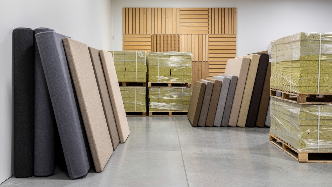 Acoustic panel and soundproofing material warehouse stock in UAE