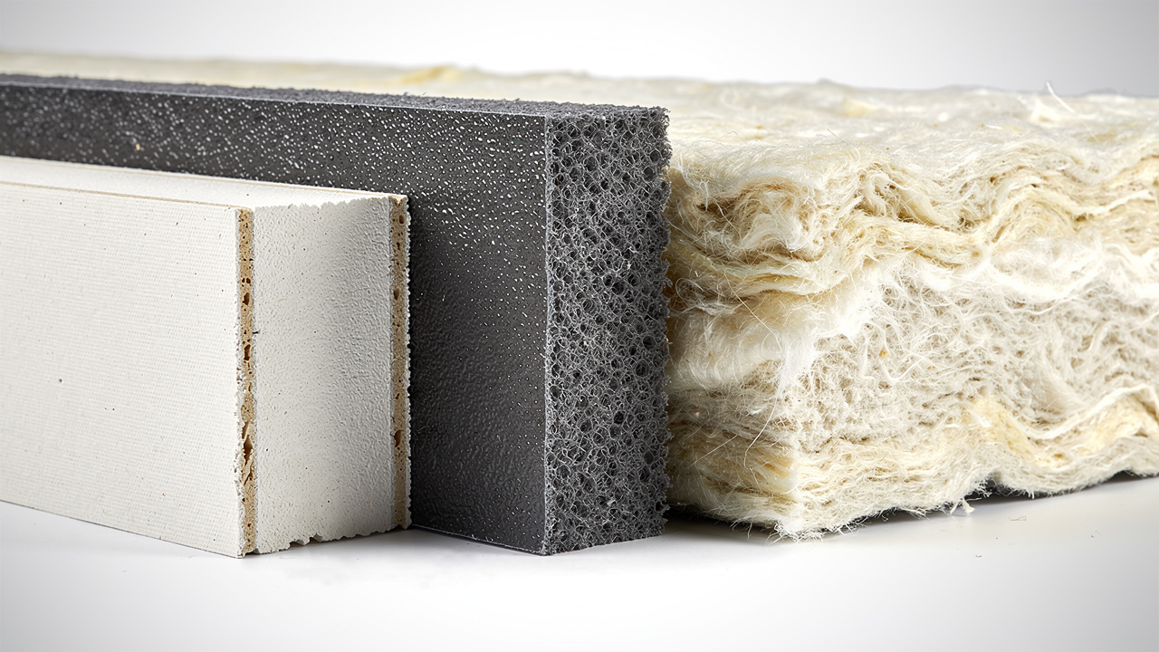 Cross-section of commercial wall acoustic insulation layers